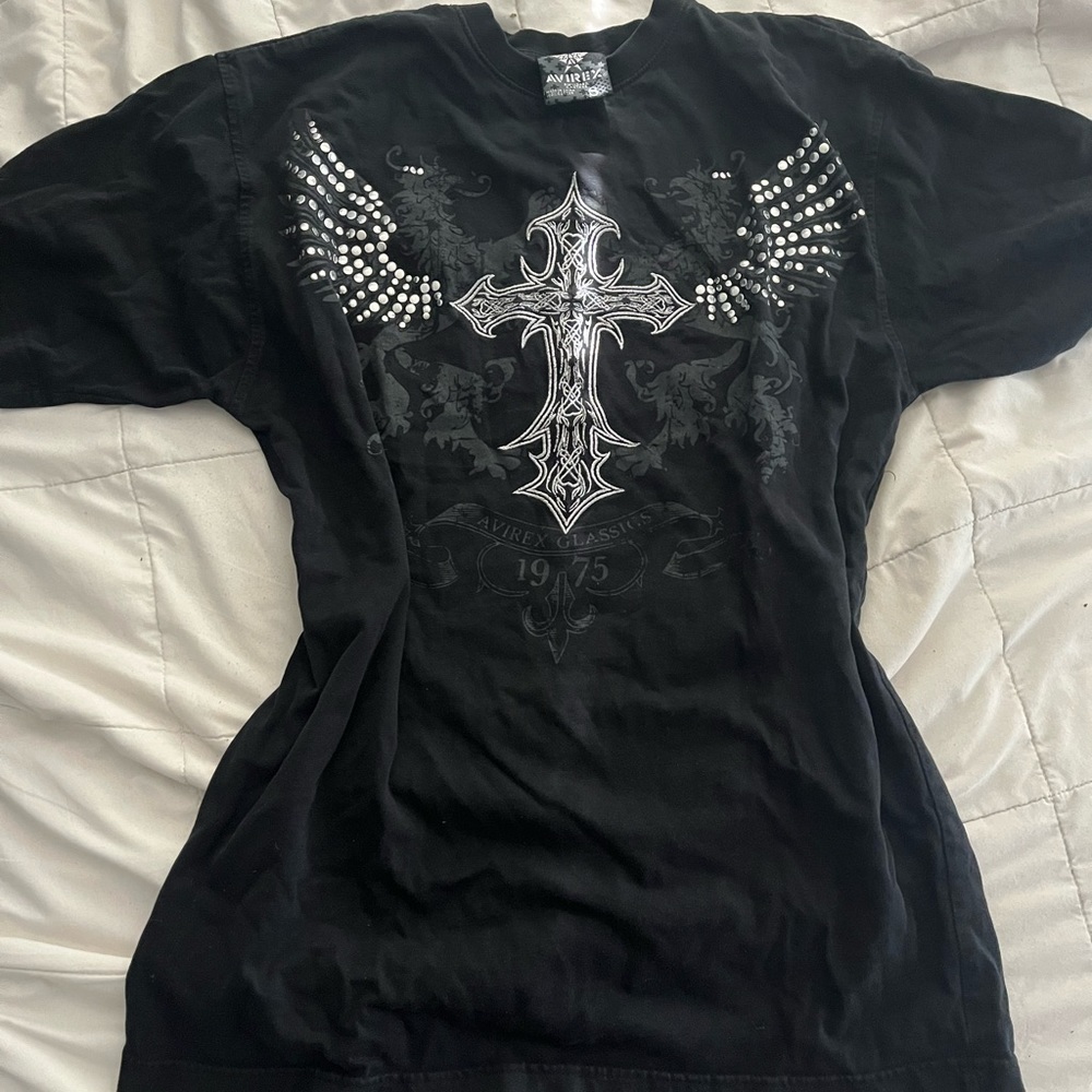 Black avirex tee